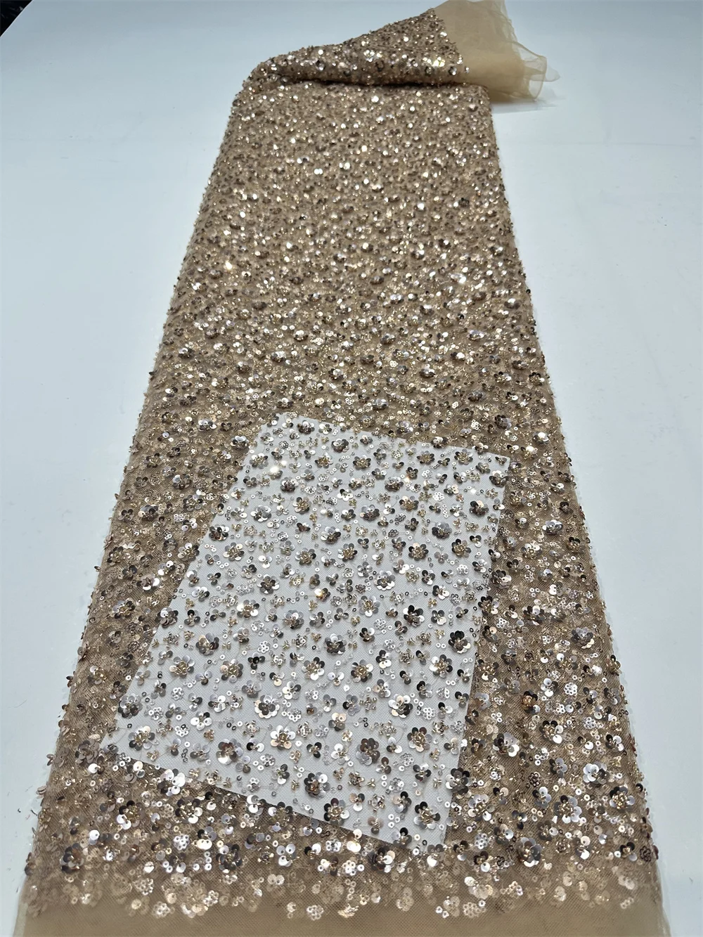 Glitter Tablecloth - African Lace Fabric 2026 Gold Sequins