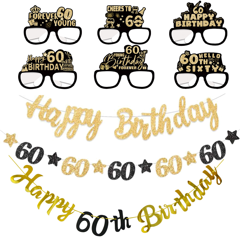 Black and Gold 60th Birthday P - Party Banner Gold review and price