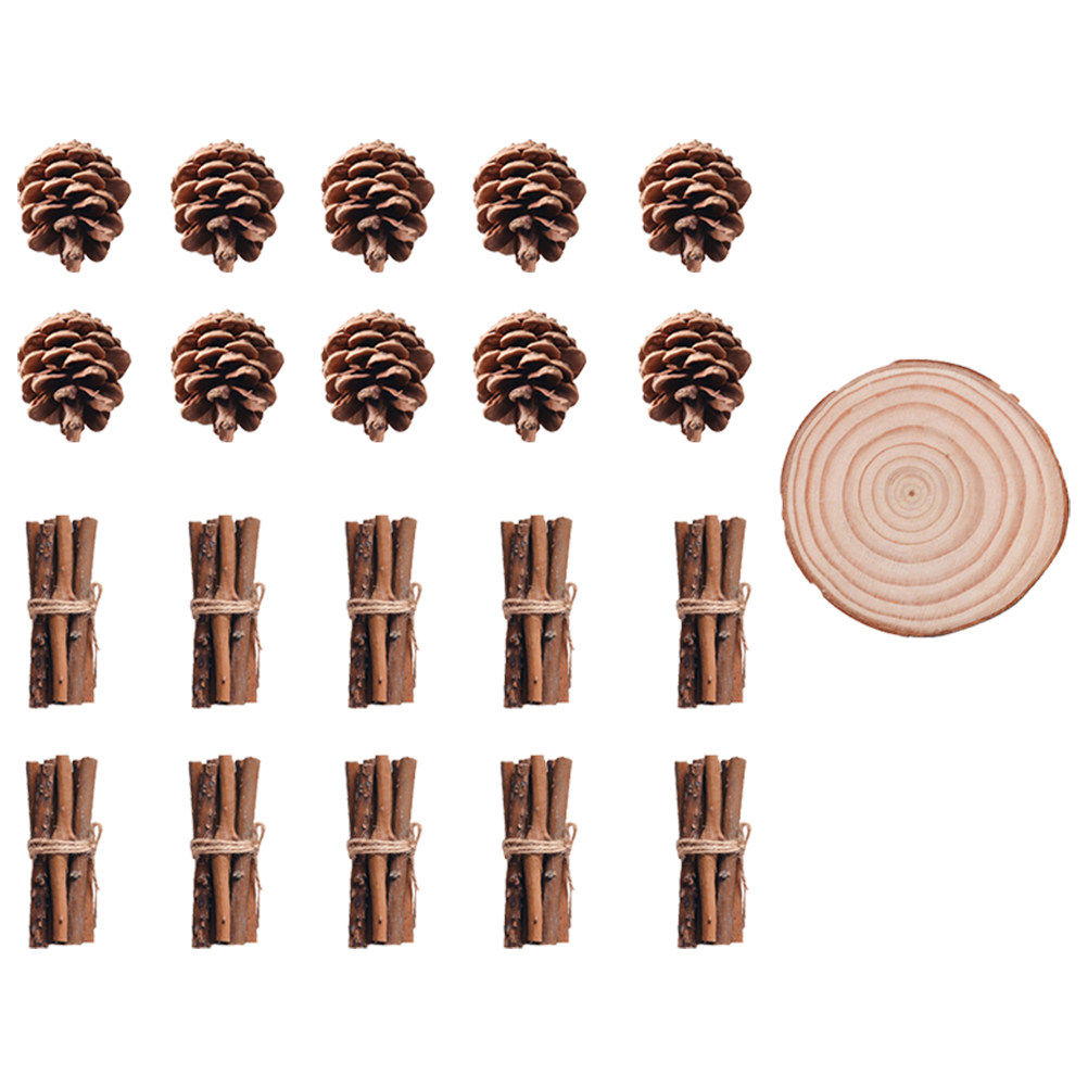 21Pcs Natural Pine Cones and W - Centerpiece Stick review and price