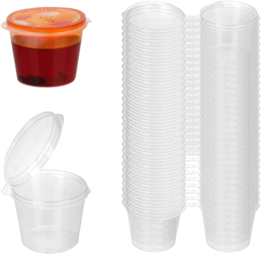 Disposable Clear Plastic Sauce - Plastic Cup 50Pcs review and price