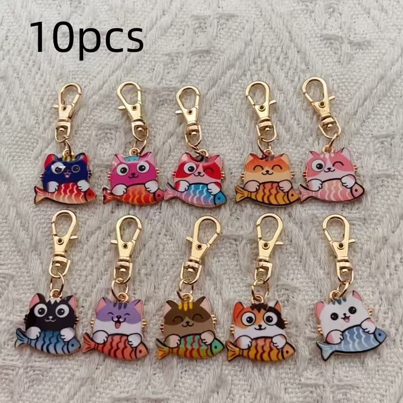 10pcs alloy printed cat keycha - Event Party review and price