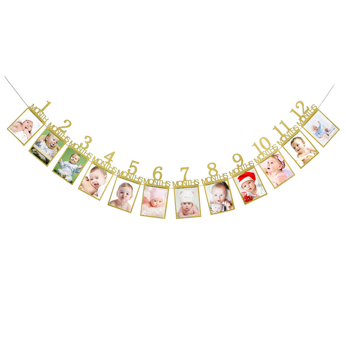 12 Month Gold Baby Birthday Ph - Party Banner Gold review and price